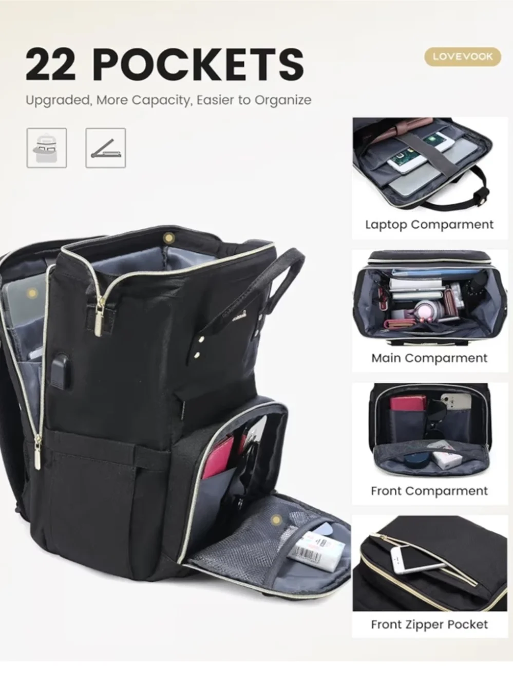 Loungefly Black Women’s Backpack Tote
